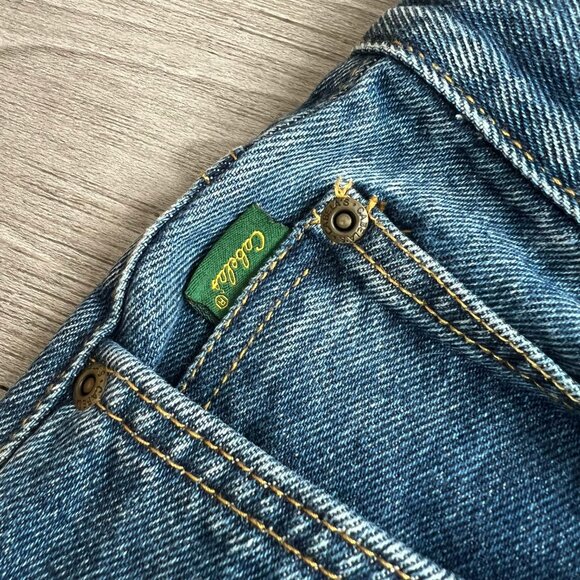 Cabela's Outdoor Gear Duck Hunting Blue Jean Brush Pants Size 34 Long - Picture 7 of 9